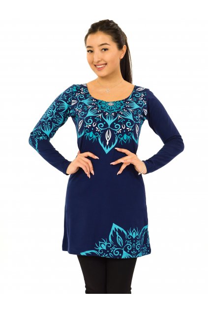 Šaty s dlouhým rukávem Loa - tmavě modrá