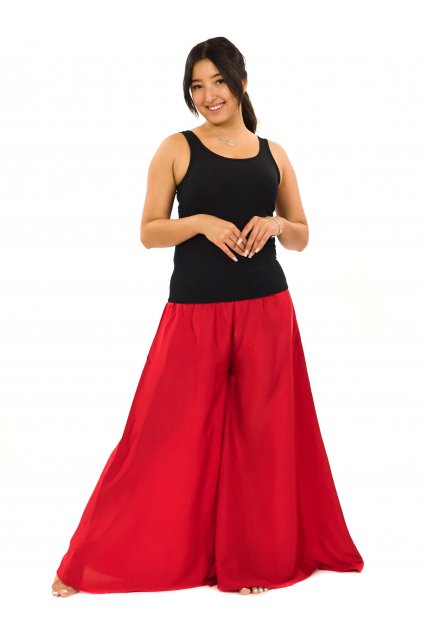 Kalhotová sukně Plain - červená
