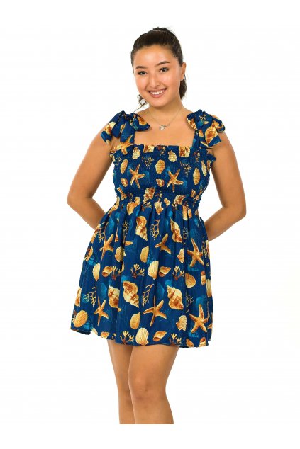 Mini šaty-sukně 2v1 Ezra Sea - modrá
