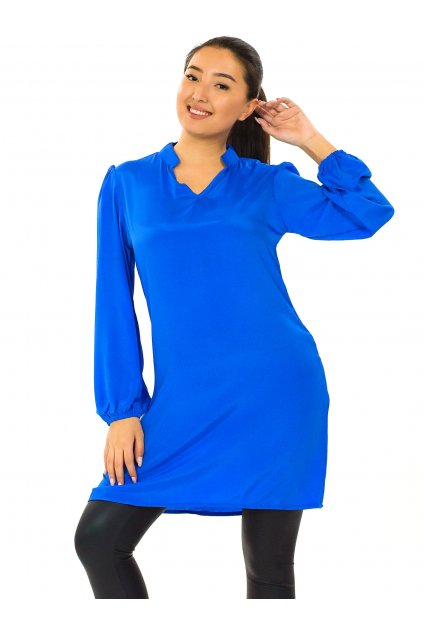 Košilové šaty Plain - královská modrá