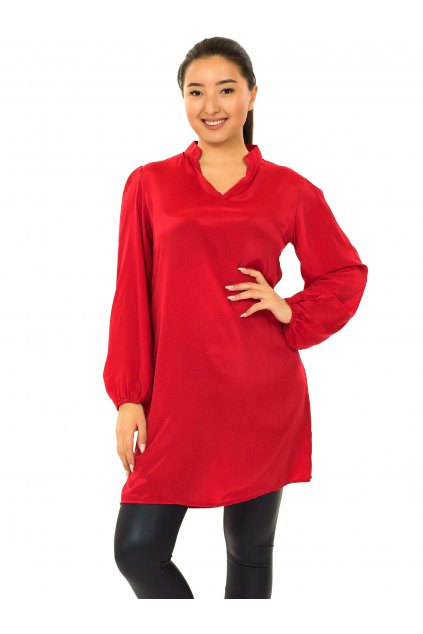 Košilové šaty Plain - červené