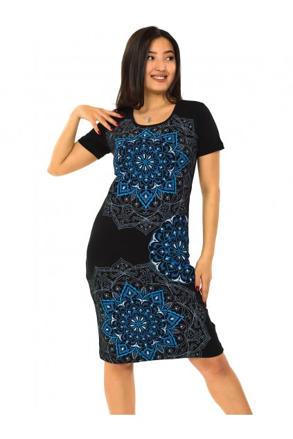 Šaty Fenua - černá s modrou