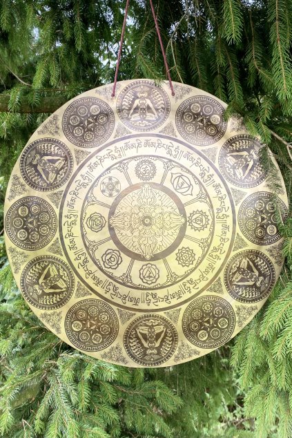 Ručně tepaný gong Nepal