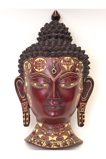 Ručně zdobená maska Buddha