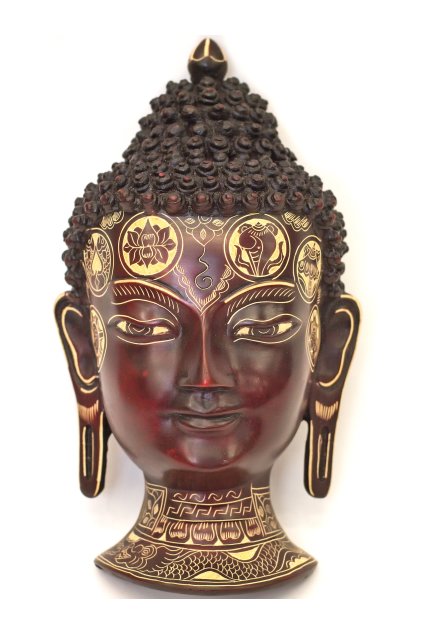 Ručně zdobená maska Buddha