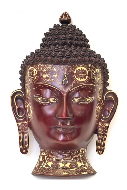 Ručně zdobená maska Buddha