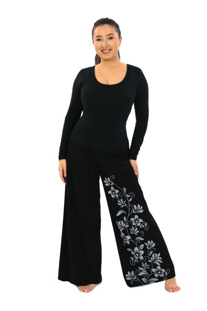 Kalhoty Eniya černá s bílou (1)