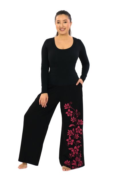 Kalhoty Eniya černá s červenou (2)