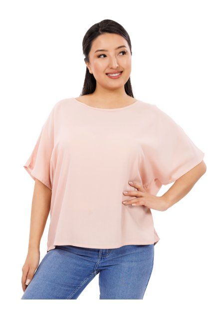 Oversize tričko Plain Sara broskvová (1)