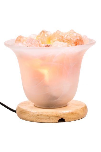 Solná lampa s krystaly himálajské soli