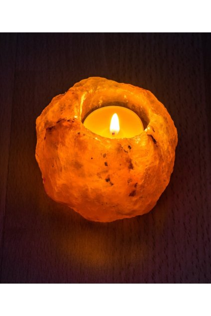 Svícen z himalájské soli - přírodní