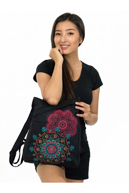 Batoh Noelani - černá s barvami