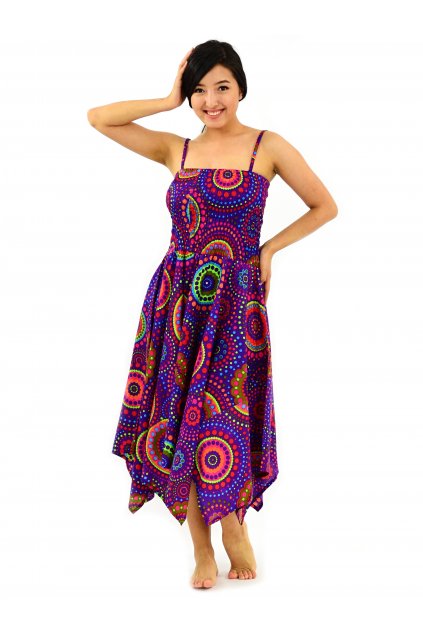 Šaty-sukně 2v1 Dawa Dot - fialové