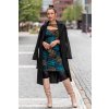 Šaty Lily černá s tyrkysovou a zlatou (5) KKK
