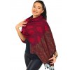 Šátek pašmína Nepal - černá s červenou