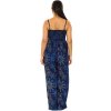 Kalhotový overal s kapsami Runa - tmavě modrá se zlatou
