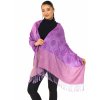 Šátek pašmína Nepal - fialová