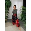 Kalhoty šaty top 3v1 Wailea černé s červenou (1)
