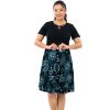 Šaty s krátkým rukávem Pemba černá s tyrkysovou (5)