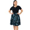 Šaty s krátkým rukávem Pemba černá s tyrkysovou (4)