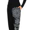 Kalhoty Tanisha černá s bílou (2)