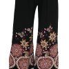 Kalhoty Samika černá s oranžovou a červenou (5)