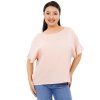 Oversize tričko Plain Sara broskvová