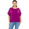 Oversize top Plain Manita - purpurová
