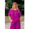 Oversize top Plain Manita - purpurová