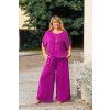 Oversize top Plain Manita - purpurová