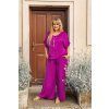 Oversize top Plain Manita - purpurová