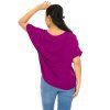 Oversize top Plain Manita - purpurová