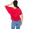 Oversize top Plain Manita - červená