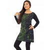Tunika Keola - černá se zelenou