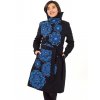 Podzimní/zimní kabát Himalaya - černá s modrou