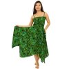 Šaty-sukně 2v1 Dawa Listy - černá se zelenou