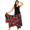 Šaty-sukně 2v1 Dawa Vlčí mák - černá s červenou