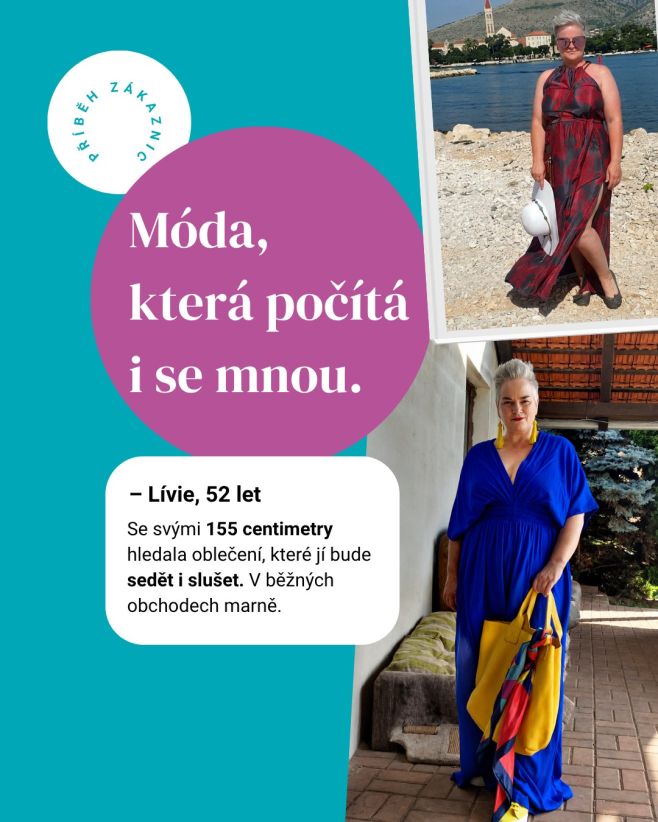 🩵 PŘÍBĚH ZÁKAZNICE | LÍVIE Barvy má radši než nudu. Se svými 155 centimetry ale Lívie dlouho hledala kousky, které jí...