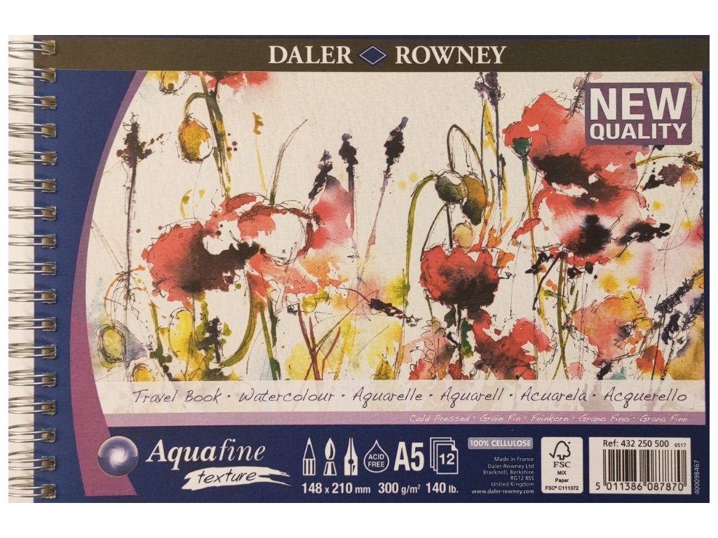 Akvarelový blok Daler Rowney A5 300g/m, 12l