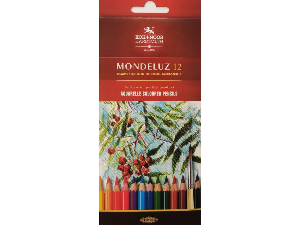 Akvarelové pastelky, Mondeluz, 12 ks