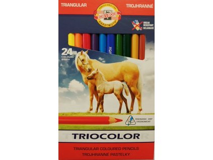 Pastelky Triocolor, kůň, 24 ks, 9 mm