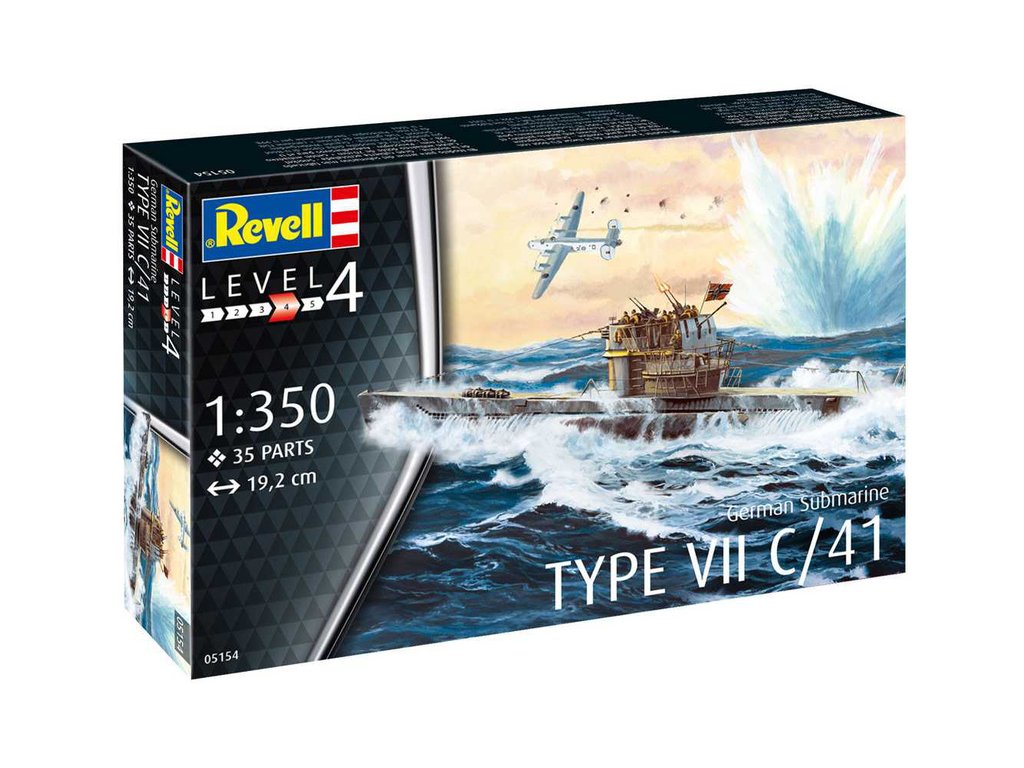 Revell německá ponorka Type VII C/41 (1:350)