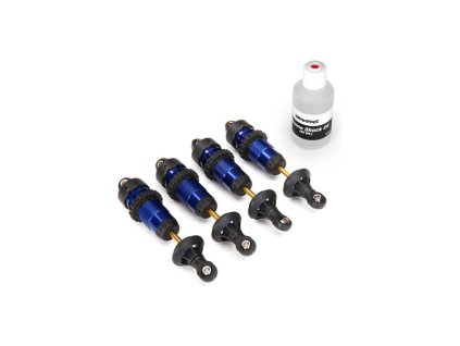 Traxxas - tlumič GTR hliník modrý (2)