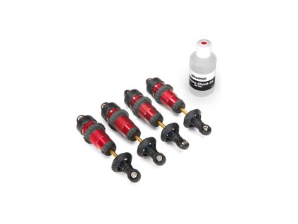 Traxxas - tlumič GTR hliník červený (2)