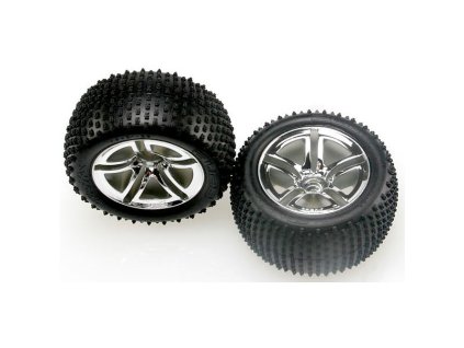 Kolo zadní Off-Road 2.8", stříbrný disk (2)