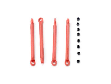Traxxas - plastové táhlo stabilizátoru červené (4)
