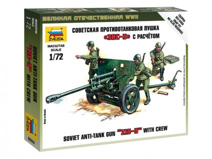 Zvezda Easy Kit Soviet 76mm anti-tank gun ZIS-3 (1:72)