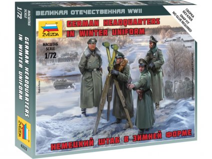 Zvezda figurky - německé velitelství WW2 zima (1:72)