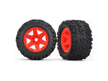 Traxxas kolo 3.8" oranžové, pneu Talon EXT s vložkou (2)