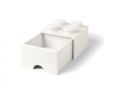 LEGO storage box with drawer 250x250x180mm - white